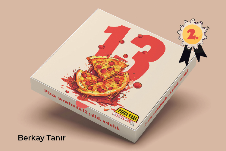 Pizza Taxi 13. Yıl Kutu tasarım yarışması 2. Berkay Tanır
