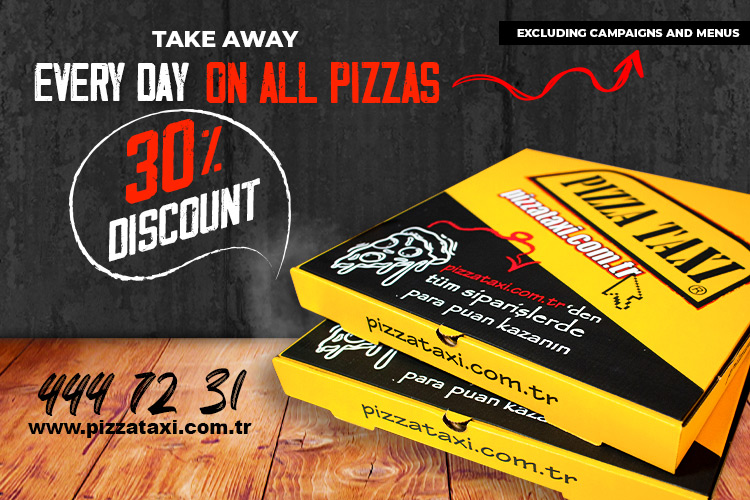 30% discount on all Pizzas!!!